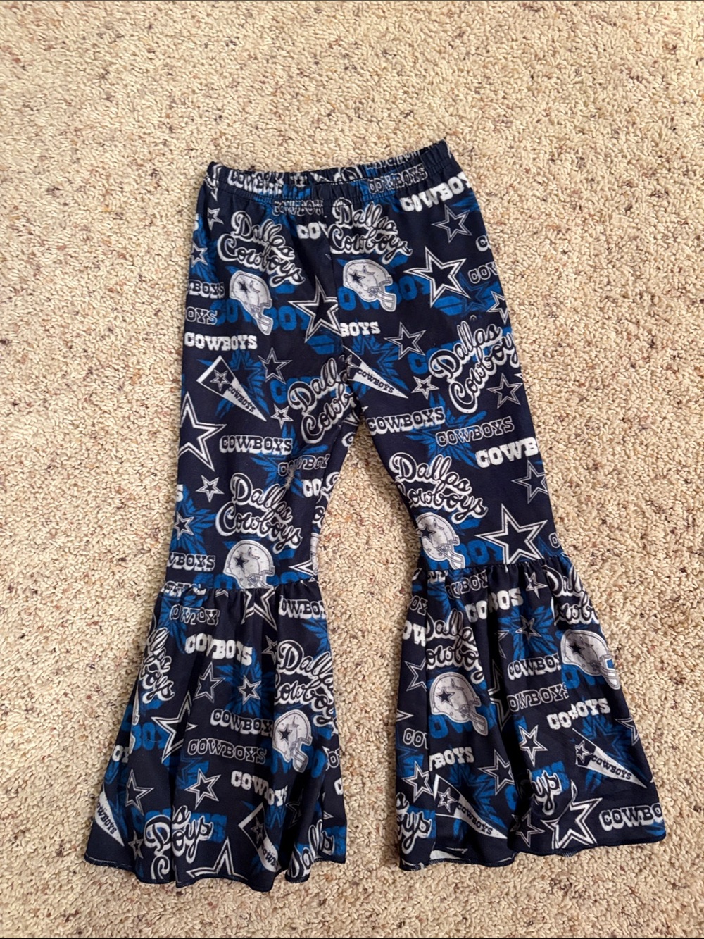 Dallas Cowboys Girls Blue Ruffle Leggings